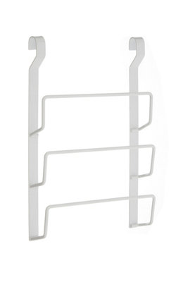 Orsina Sorello White Iron Hanging Pan Lid Rack from B&Q