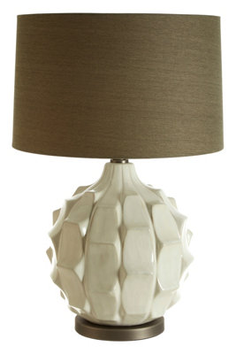 Orsina Usha Table Lamp With Grey And Brown Shade from B&Q