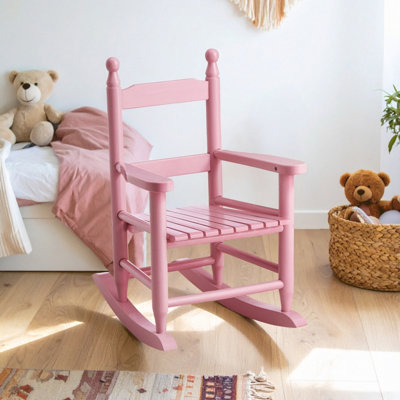 Orsina Pink Rocking ChairNon-Harmful Children's ChairEasy To Balance Kiddie ChairAdjustable Playroom Chair from B&Q