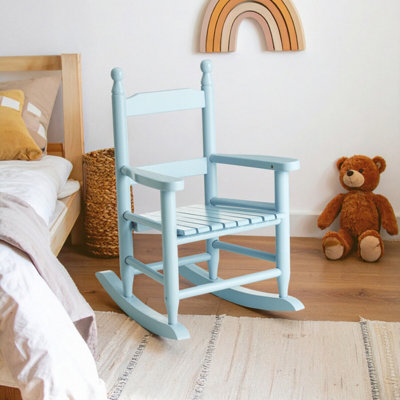 Orsina Blue Rocking ChairNon-Harmful Children's ChairEasy To Balance Kiddie ChairAdjustable Playroom Chair from B&Q