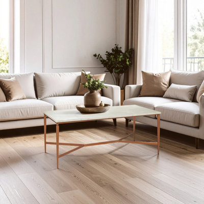 Orsina Nirav White Marble Top Coffee Table from B&Q