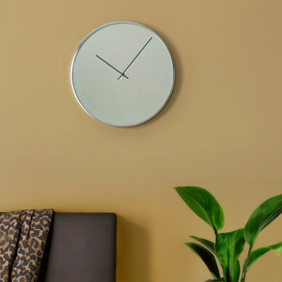B&Q -  Bailie Chrome/mirror Wall Clock