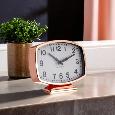 Orsina Baillie Rose Gold Finish Table Clock from B&Q