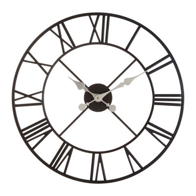 Orsina Vitus Black Metal Wall Clock from B&Q