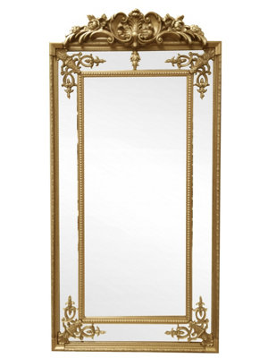 Orsina Neoclassical Bevelled Wall Mirror With Gold FinishDecorative Mirror With Ornate FrameStatement Mirror from B&Q