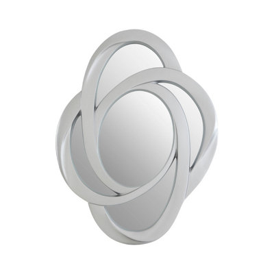 Orsina Silver Finish Elliptical Design Wall Mirror from B&Q
