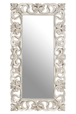 Premier Housewares Interiors By Premier Rectangular Wall Mirror With Finish Silver