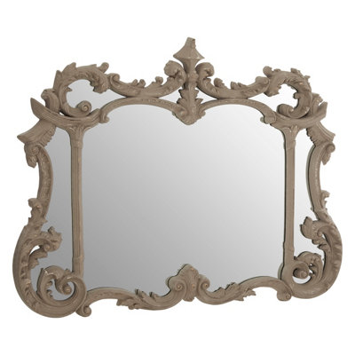 Orsina Haniel Wall MirrorGreyGlassSyntheticWood from B&Q