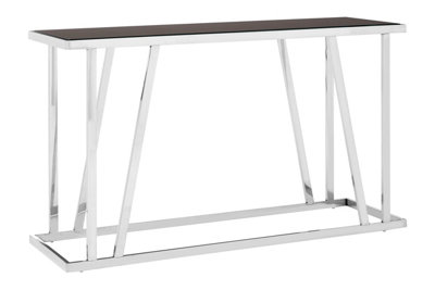 Premier Housewares Interiors By Premier Sturdy Console Table With Black Glass TopDurable Storage Console TableElegant Console Table For Hallway from B&Q