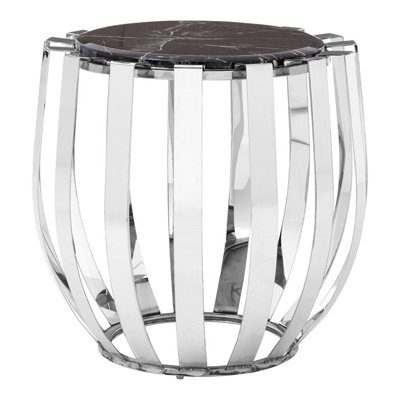 Orsina Contemporary Black Marble Side TableDurable Side Table By Couch For LivingroomStrong Bedside Table from B&Q