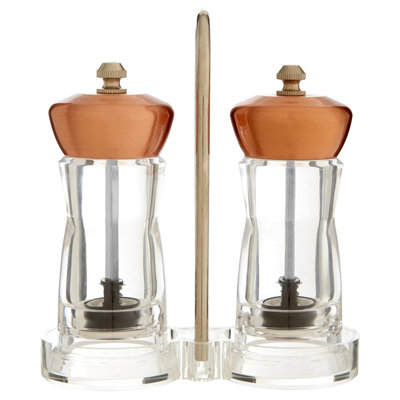 Orsina Elegant Cody Salt And Pepper Mill Set On StandFunctional Salt And Pepper MillDurable Grinder Set from B&Q