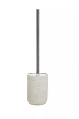 Orsina Natural Toilet BrushSpeckled Polyresin Loo Brush With Stainless Steel HandleStone-Effect Toilet Brush from B&Q