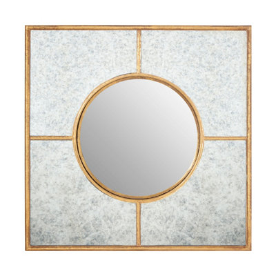 Orsina Zariah Gold Finish Art Deco Wall Mirror from B&Q