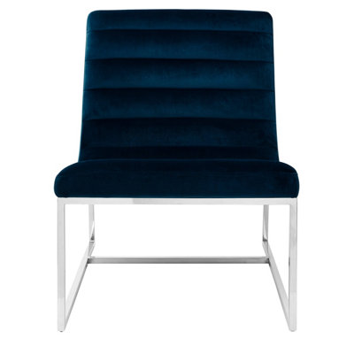 Orsina Midnight Velvet Cocktail ChairEasy To Adjust Comfy ChairEffortless Cleaning Ocasssional Accent Chair from B&Q