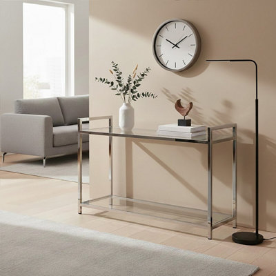 Orsina Vogue Console Table In Metal And Glass from B&Q