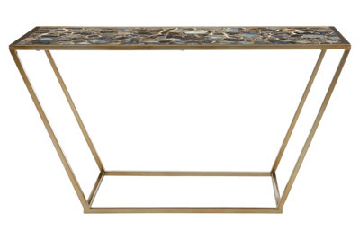 Premier Housewares Vita Console Table With Black Agate Top from B&Q