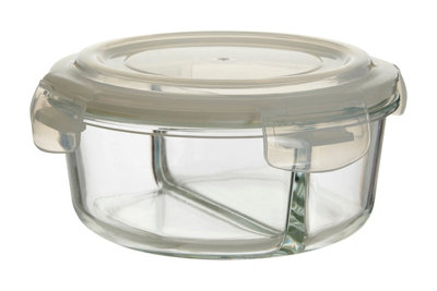 Orsina Durable 950Ml Glass ContainerTwo Compartments House Spice JarsAirtight Food Organizer For Kitchen from B&Q