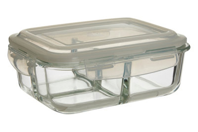 Orsina 1040 Ml Rectangular Storage ContainerBpa-Free White Lid Kitchen Food Storage ContainerFood Containers from B&Q