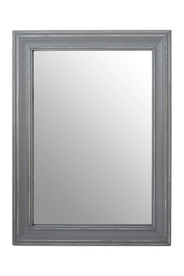Orsina Henley Grey Wooden Frame Wall Mirror from B&Q