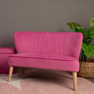 Orsina Velvet Upholstered 2 Seat Kids SofaSturdy 2 Seater Sofa For Kids BedroomVersatile Small Two Seater Sofa from B&Q