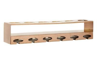 Orsina Space Saving 6 Bottle Rose Gold Finish Wine RackElegant Wine Bottle Rack For CupboardStylish Wine Rack from B&Q