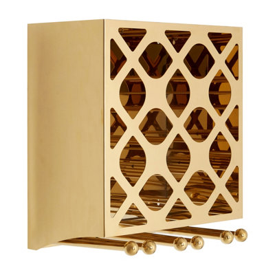 Orsina Space Saving 12 Bottle Rose Gold Finish Wine RackElegant Wine Bottle Rack For CupboardStylish Wine Rack from B&Q