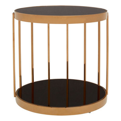 Orsina Modern Design Rose Gold Cage Design Side TableLuxurious Finish Side Table By CouchDurable Lounge Table from B&Q