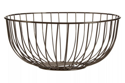 Orsina Round Black Nickel Finish Fruit BasketStylish Wire Bowl For Storing And Displaying Fresh FruitDurable from B&Q