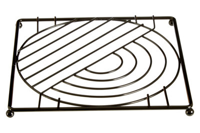 Orsina Vertex Black Nickel Finish Square Trivet from B&Q