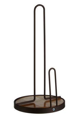 B&Q -  Functional Bronze Powder Coated Kitchen Roll HolderStylish Paper Roll HolderFreestanding Roll Holder