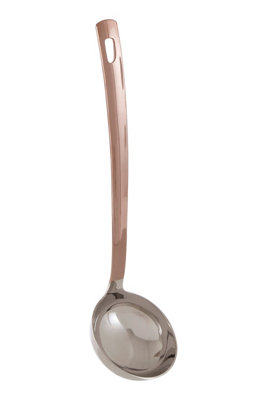 Premier Housewares Interiors By Premier Elegant Copper Finish Ladle,Premium Copper Plated Serving Spoon,Kitchen Cooking Tool With Long Handle
