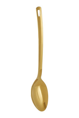 Premier Housewares Gold Interiors By Premier Stainless Steel Serving Spoon,Mixing Spoon For Daily Use,Metallic Cooking Spoon With Comfortable Grip