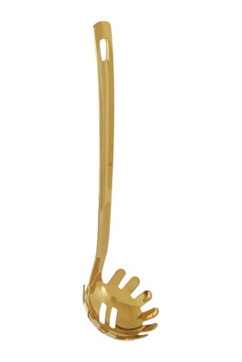 Orsina Metal Spaghetti Serving Ladle With Gold Finish,pasta ScoopSolid Steel Pasta Server,kitchen Serving Tool from B&Q