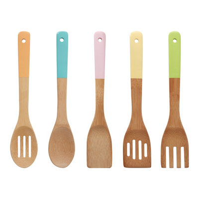 Orsina Aleki 5Pc Bamboo Kitchen Utensil Set from B&Q