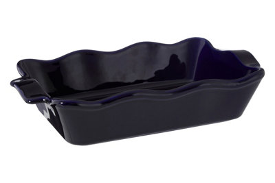 Orsina Functional Design Large Oven DishDurable Stoneware Baking Dish With HandlesStylish Blue And Cream from B&Q