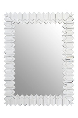 Orsina  Geometric Wall MirrorDecorative Mirror With Mosaic Mirrored TilesReflective Rectangular Accent Mirror from B&Q