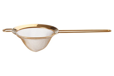 Premier Housewares Gold Finish Pointed Sieve Tea Strainer Sieve Fine Mesh Kitchen Flour Metal 14 X 8 X 33 - Image 5