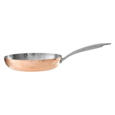 Orsina 24Cm Textured Copper Finish FrypanStainless Steel SkilletModern Frying PanPremium Hammered Cookware from B&Q