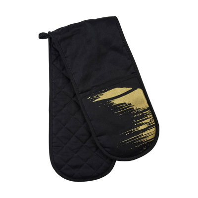 Orsina Double Oven GloveBold Geometric Pattern With Quilted Heat-Resistant PaddingProtects Both Hands from B&Q