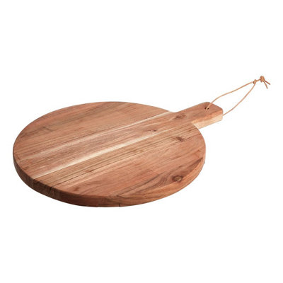 Orsina Socorro Small Round Acacia Wood Board from B&Q