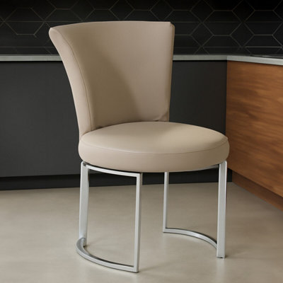Orsina Versatile Greay Faux Leather Dining ChairDurable Chair For DinnerSleek Luxury Chair For Livingroom from B&Q