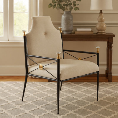 Orsina Glamorous Design High Back ChairComfortable Occasional Arm Chair For LivingroomStylish Accent Armchair from B&Q