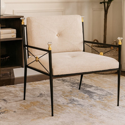 Orsina Glamorous Design Lounge ChairComfortable Occasional Arm Chair For LivingroomStylish Accent Armchair from B&Q