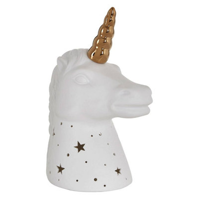Orsina Premier Kids Kids Unicorn With Gold Horn Night Light from B&Q