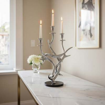 Orsina 3 Candles Antler Candelabra HolderCandle Holder For Dining Table3 Candle Holder Centrepiece from B&Q