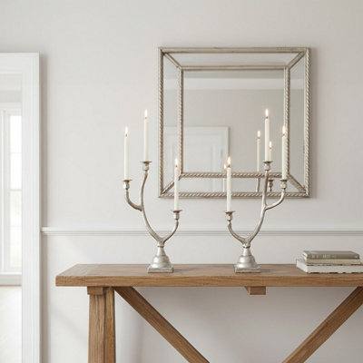 Orsina Set Of 2 Antler Design 3 Candle Holder StandChristmas Candlestick Holder With Decorative Finish from B&Q