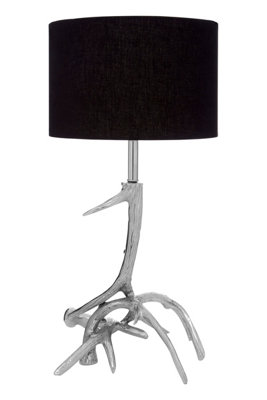B&Q -  Antler Base Table LampChristmas Theme Table Lamp For Study TableSide TableEnd TablesBlack Table Lamp