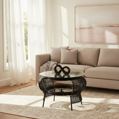 Orsina Mantis Black Finish Table from B&Q
