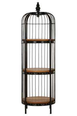 Orsina Versatile Medium Black Birdcage Shelf UnitDistinctive Design Shelf UnitDurable Modern Shelf Unit from B&Q