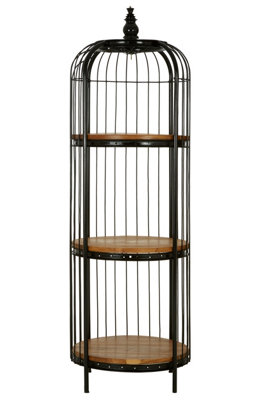 Orsina Distinctive Design Small Black Finish Birdcage Shelf UnitVersatile Shelf UnitDurable Modern Shelf Unit from B&Q